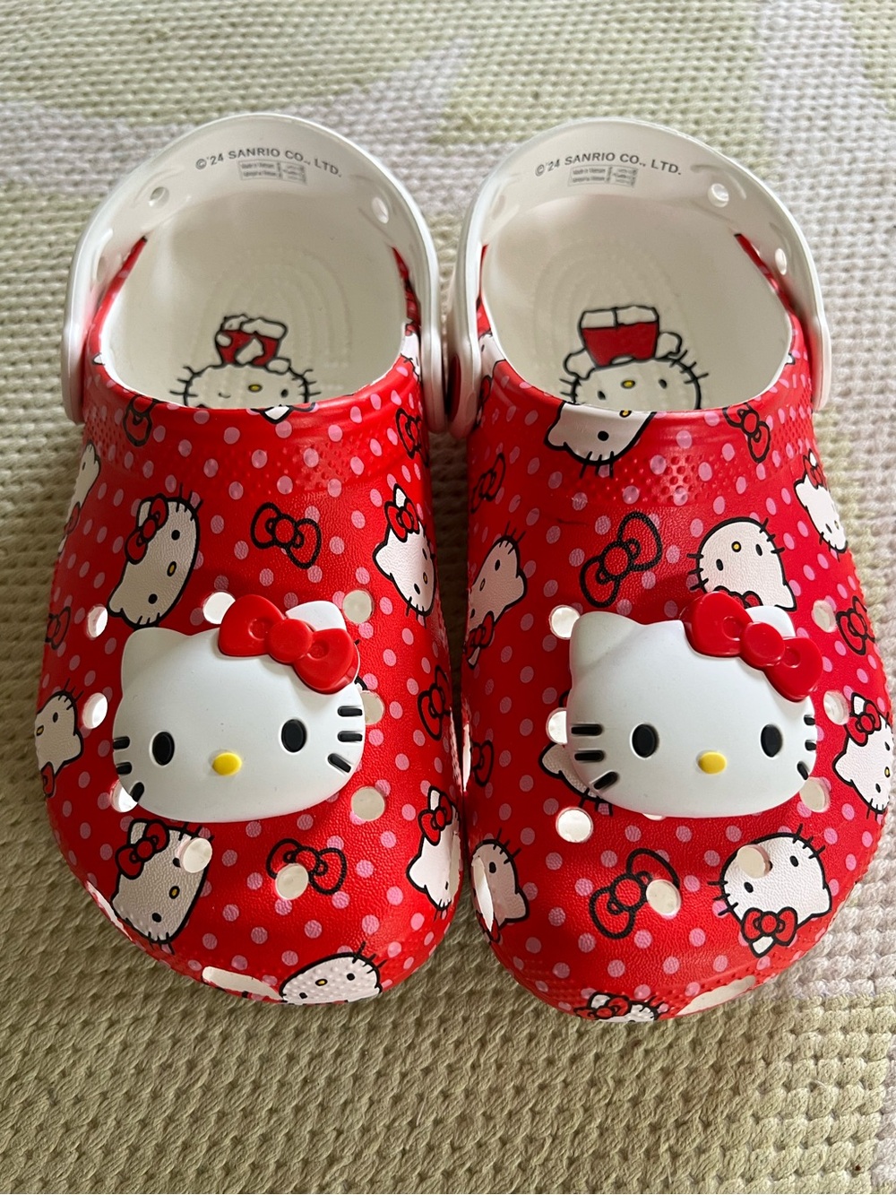 Hello Kitty Kids Red Slip-On Crocs